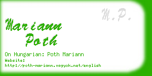 mariann poth business card